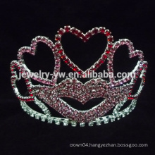 Heart Shaped Crystal Pageant Crowns for kids